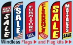 FLAGS: 16 Foot Poles - Swooper Banner Flags and Kits (WINDLESS STYLE)